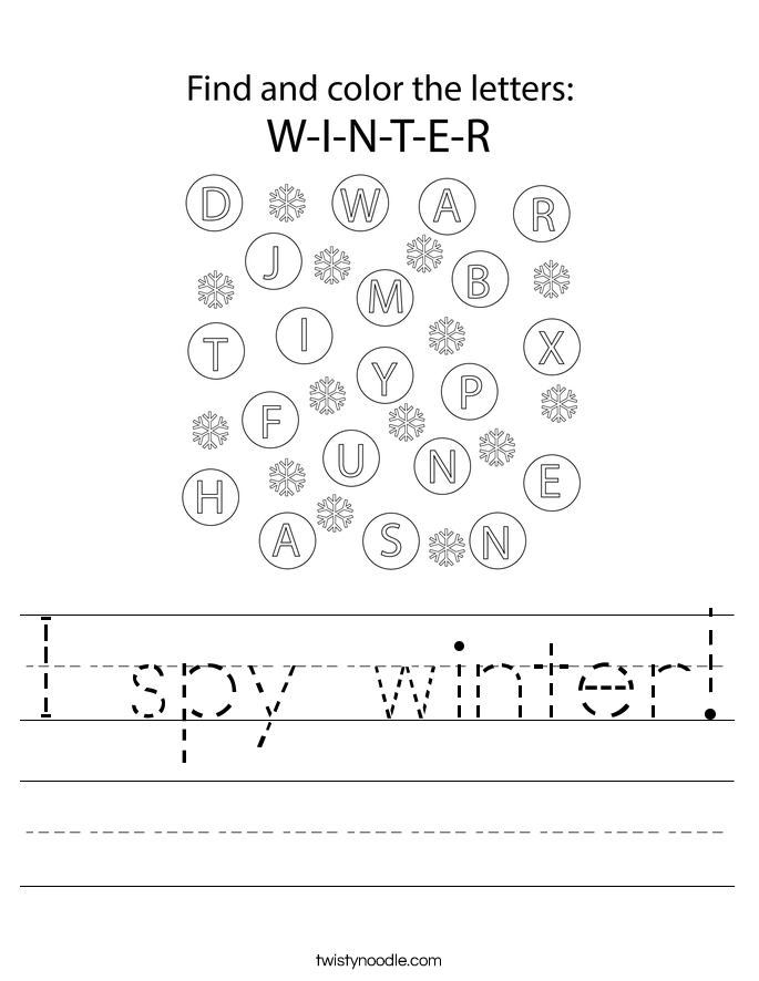 I spy winter! Worksheet