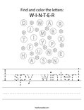 I spy winter! Worksheet