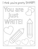 I think you're pretty SHARP Coloring Page