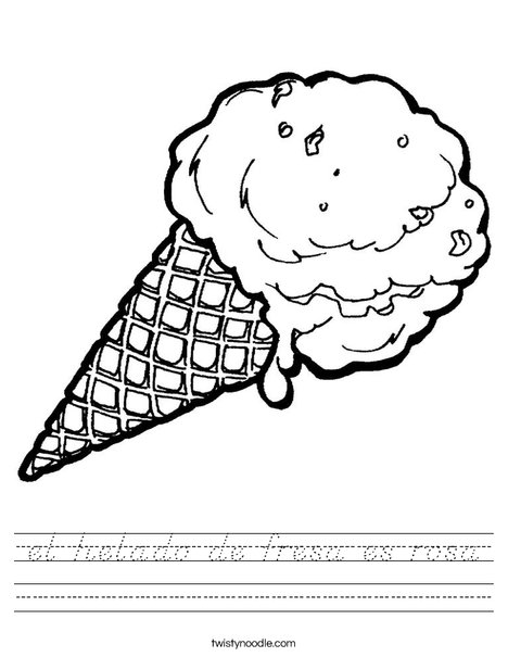 Ice Cream Cone Worksheet