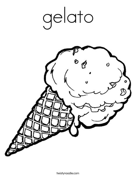 Ice Cream Cone Coloring Page