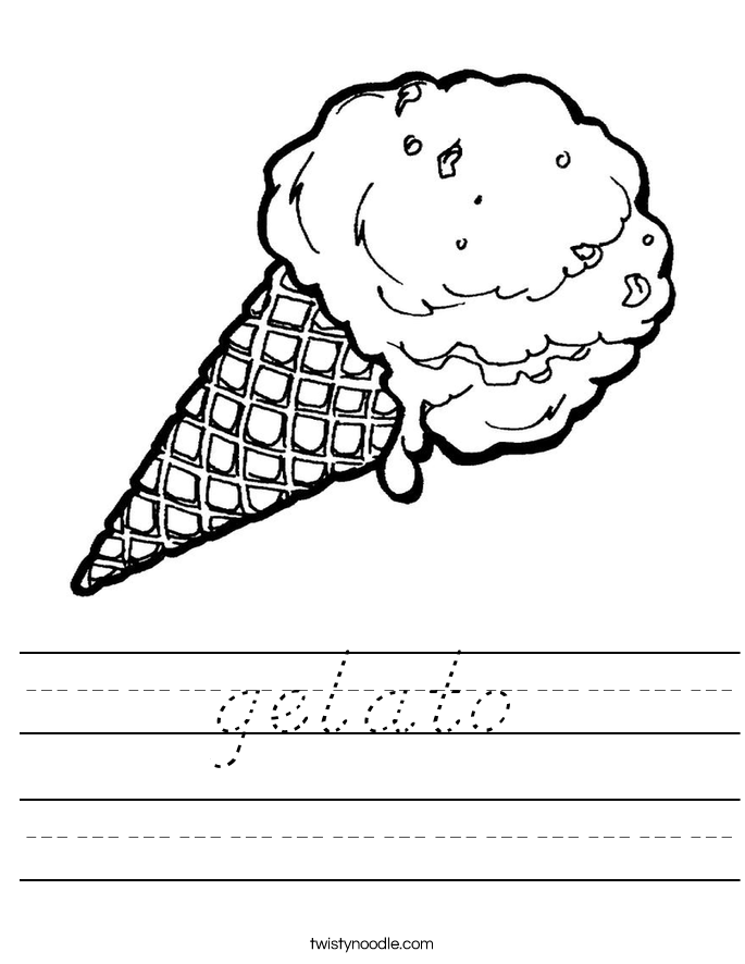 gelato Worksheet