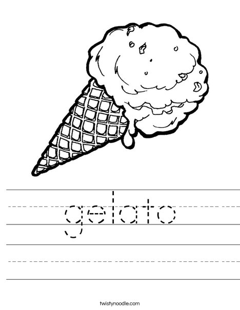 Ice Cream Cone Worksheet