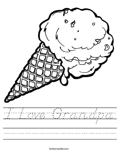 Ice Cream Cone Worksheet