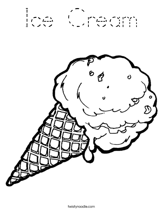 Ice Cream Coloring Page