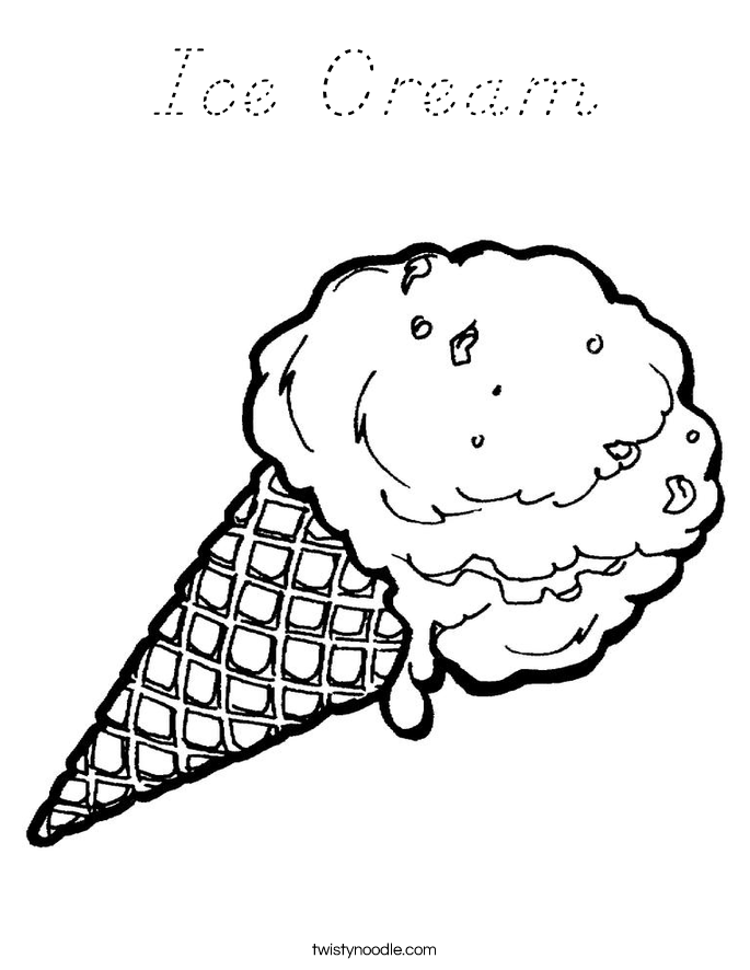 Ice Cream Coloring Page