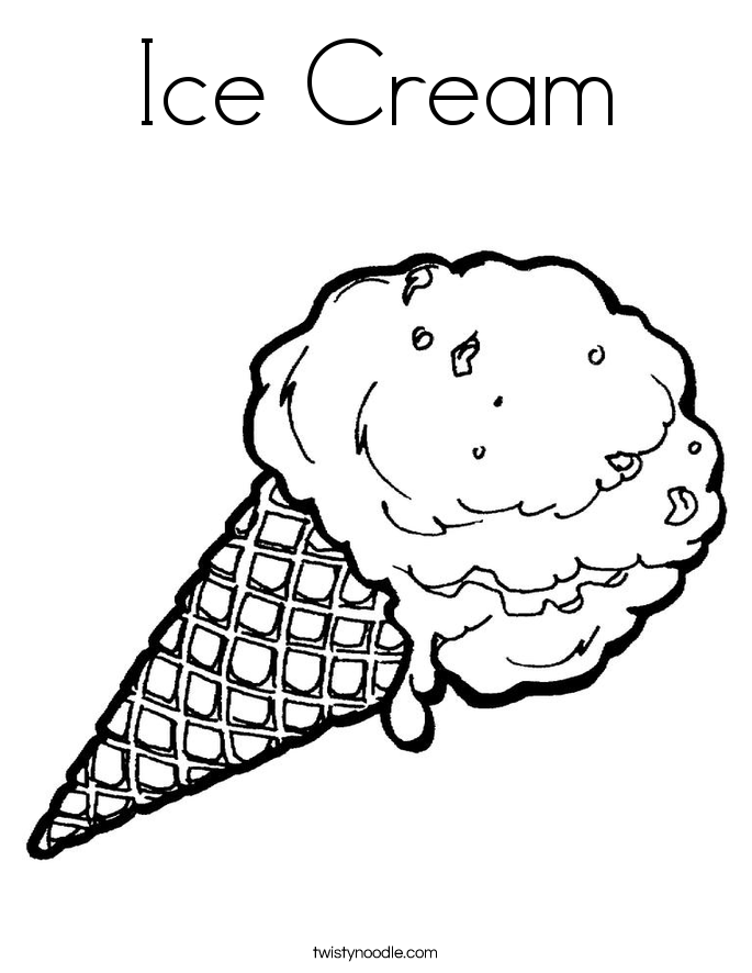 Ice Cream Coloring Page