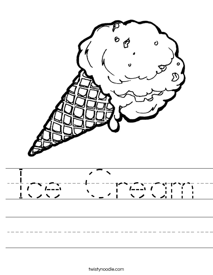 Ice Cream Worksheet