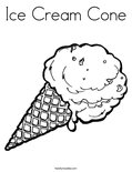Ice Cream ConeColoring Page
