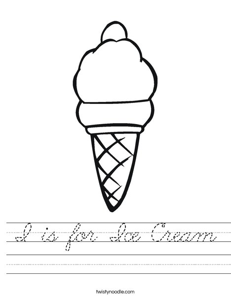 Ice Cream Worksheet