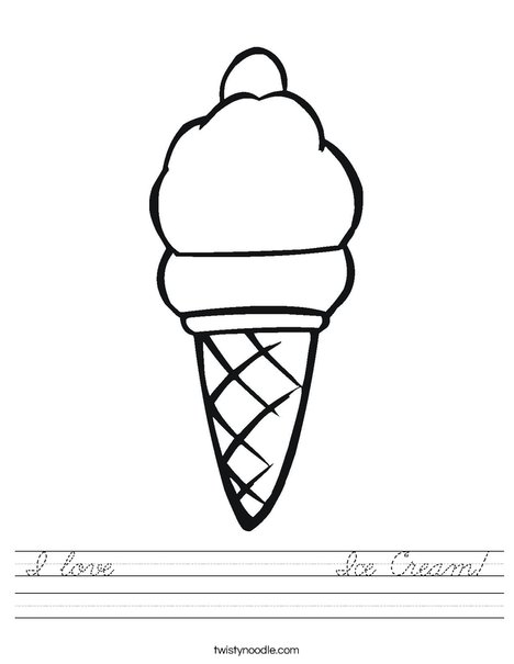 Ice Cream Worksheet