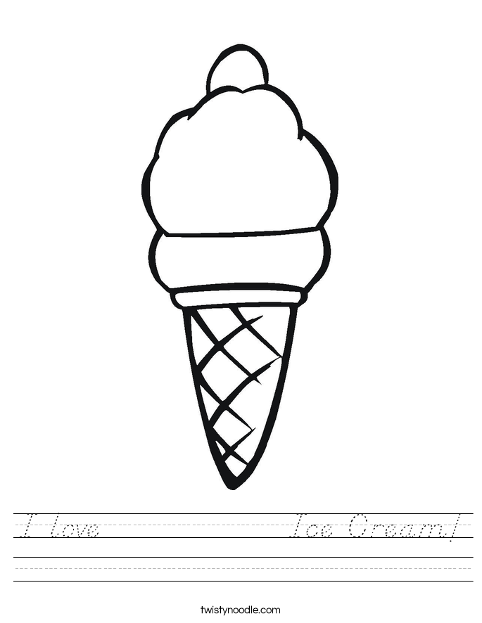 I love              Ice Cream! Worksheet