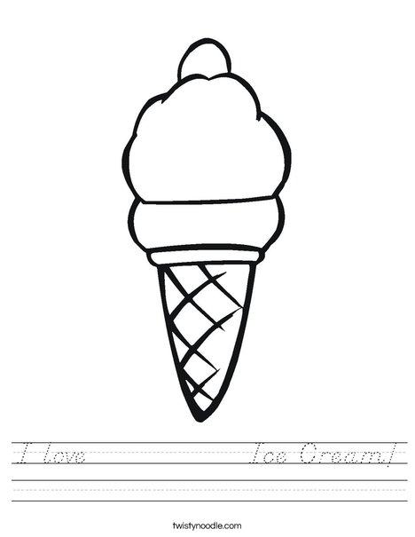 Ice Cream Worksheet