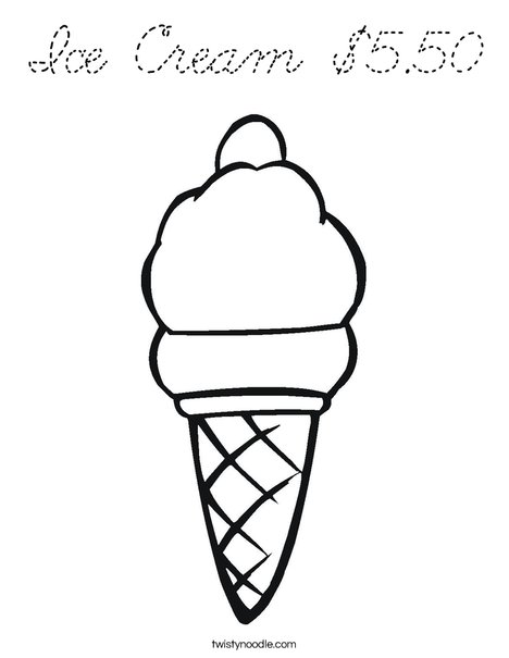 Ice Cream Coloring Page