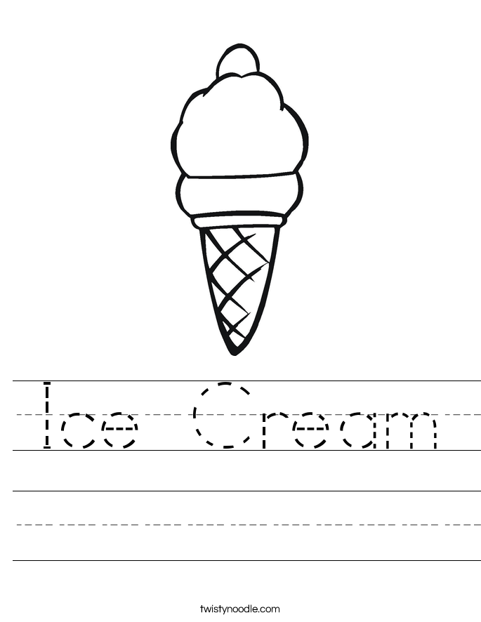 Ice Cream Worksheet