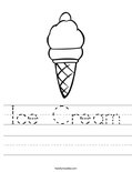 Ice Cream Worksheet