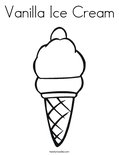 Vanilla Ice CreamColoring Page