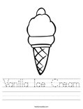 Vanilla Ice Cream Worksheet