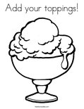 Add your toppings! Coloring Page