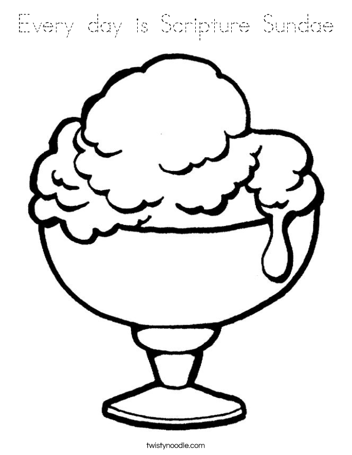 Every day is Scripture Sundae Coloring Page