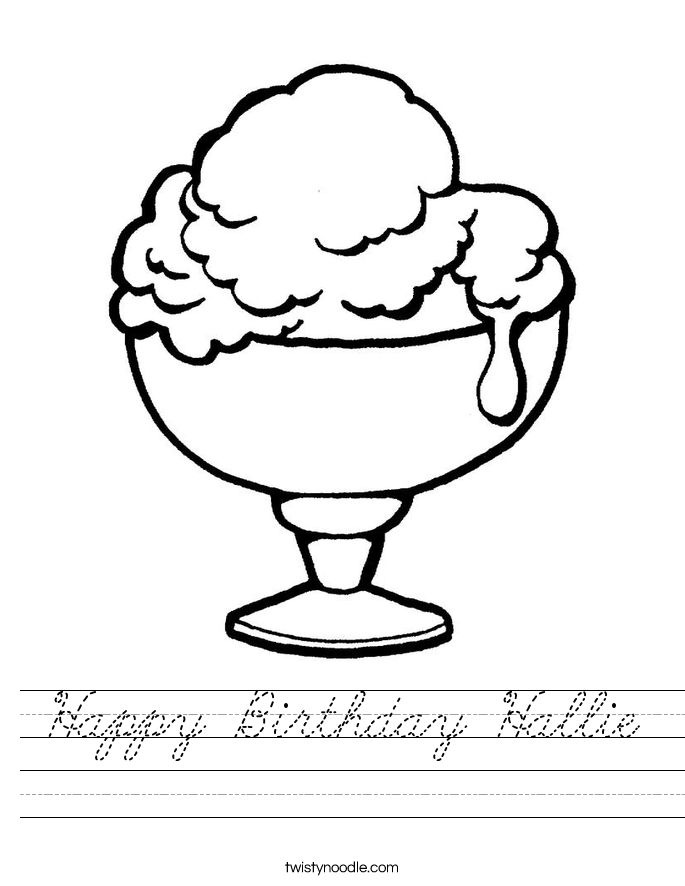 Happy Birthday Hallie Worksheet