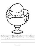 Happy Birthday Hallie Worksheet