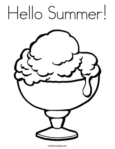 Ice Cream Cup Coloring Page