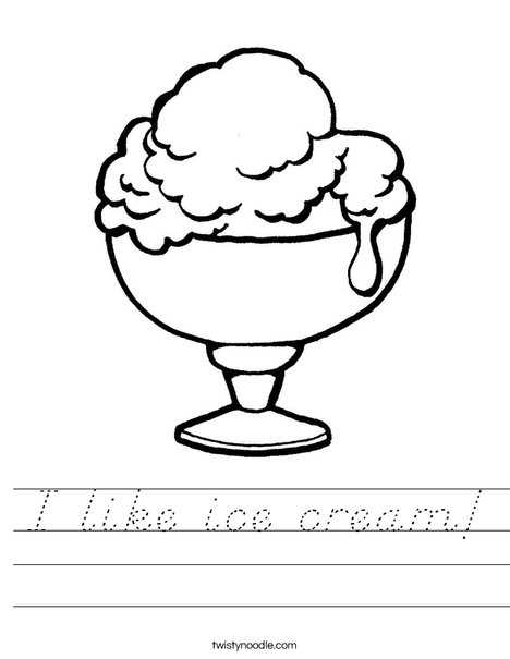 Ice Cream Cup Worksheet