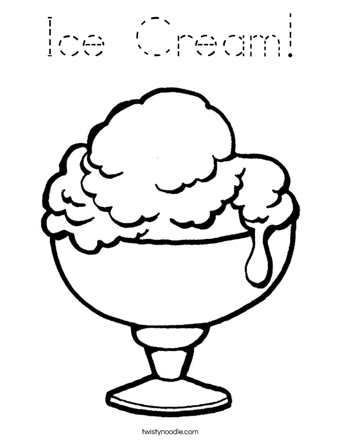 Ice Cream! Coloring Page