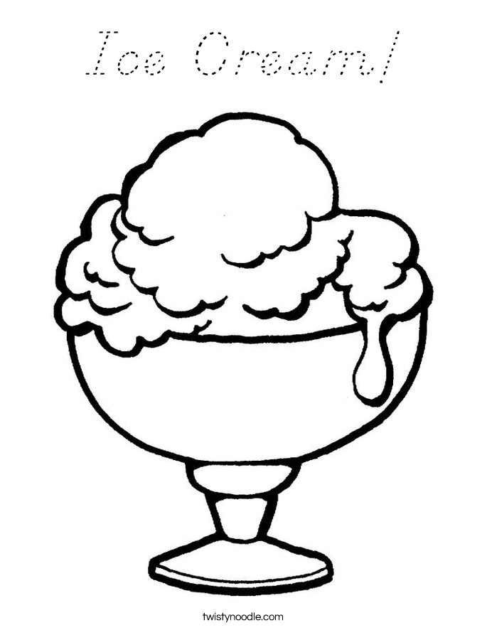 Ice Cream! Coloring Page