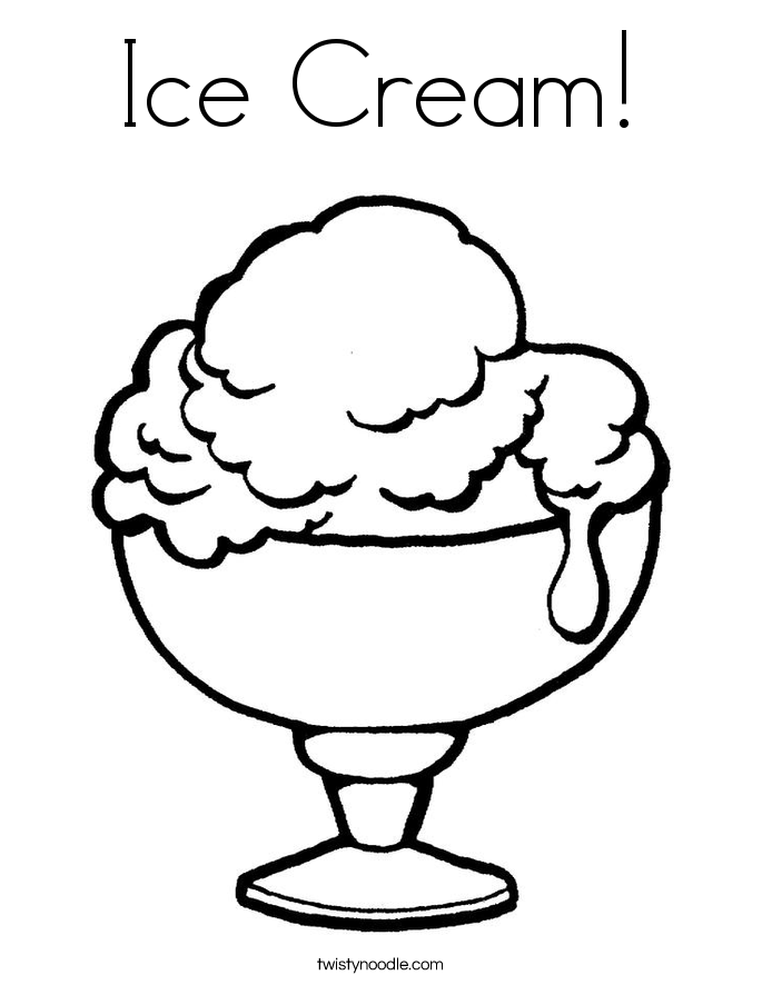 Ice Cream! Coloring Page