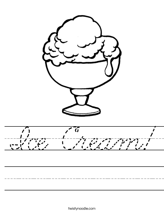 Ice Cream! Worksheet