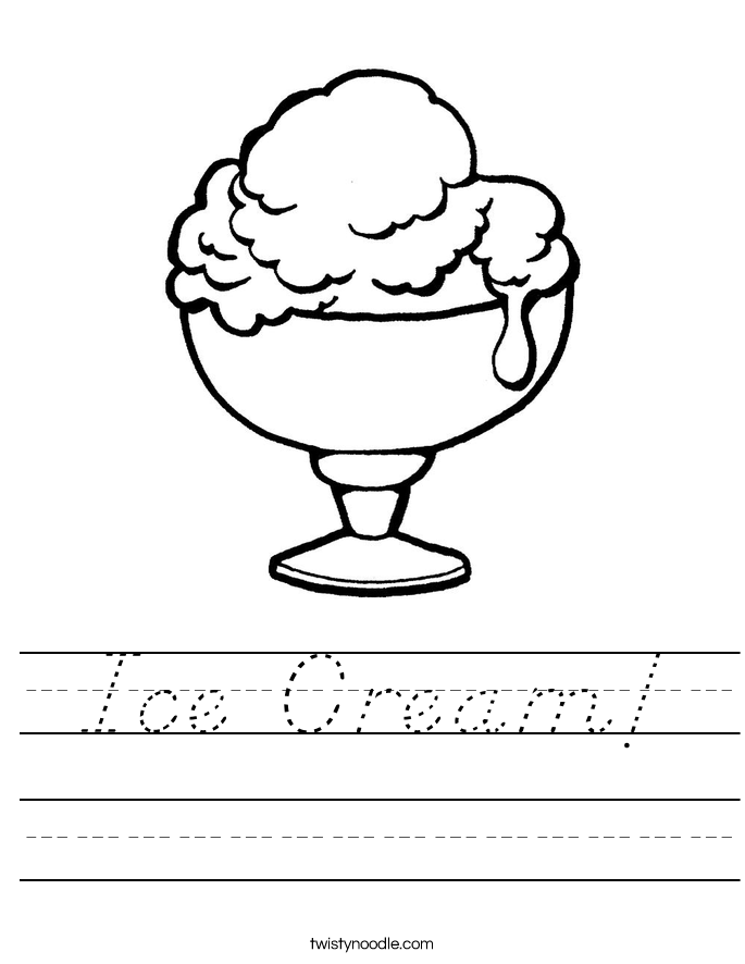 Ice Cream! Worksheet