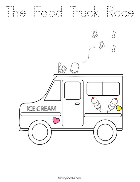 Ice Cream Truck Coloring Page