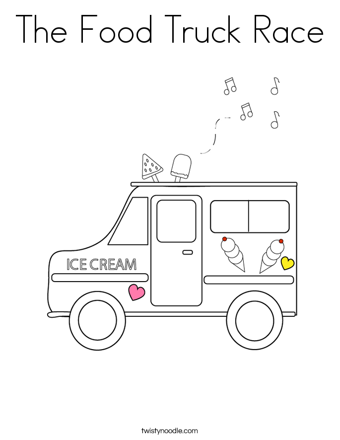 The Food Truck Race Coloring Page - The Food Truck Race Coloring Page