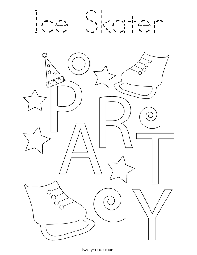 Ice Skater Coloring Page