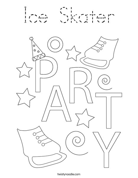 Girl Ice Skater Coloring Page