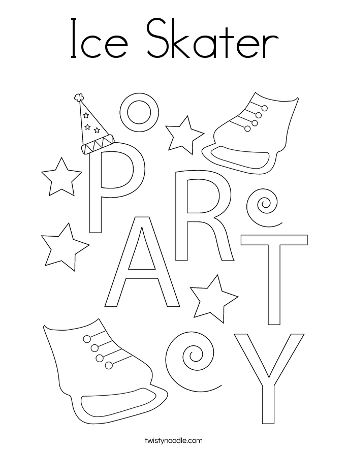 Ice Skater Coloring Page