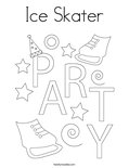Ice Skater Coloring Page