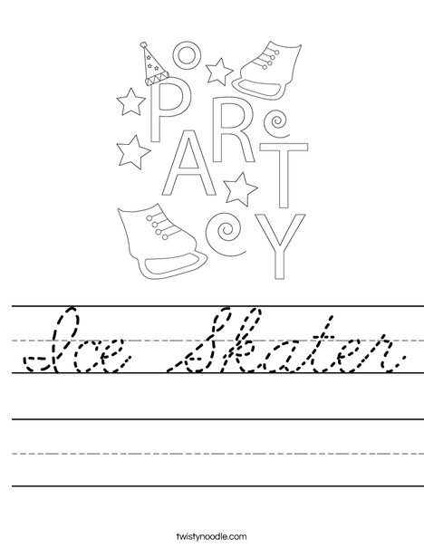Girl Ice Skater Worksheet