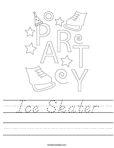 Girl Ice Skater Worksheet