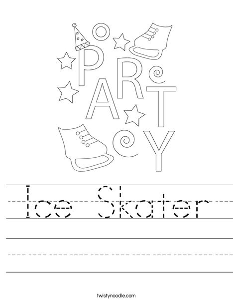 Girl Ice Skater Worksheet