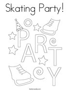 Skating Party Coloring Page