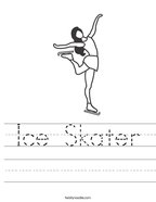 Ice Skater Handwriting Sheet
