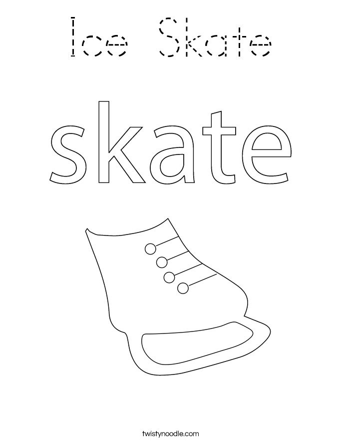 Ice Skate Coloring Page