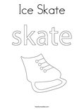 Ice SkateColoring Page