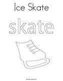 Ice Skate Coloring Page