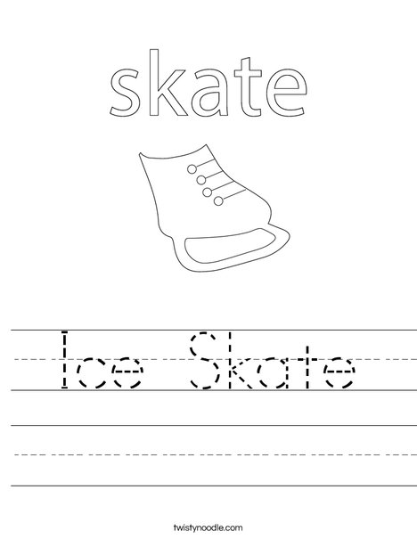 Ice Skate Worksheet - Twisty Noodle