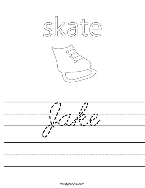 Ice Skate Worksheet