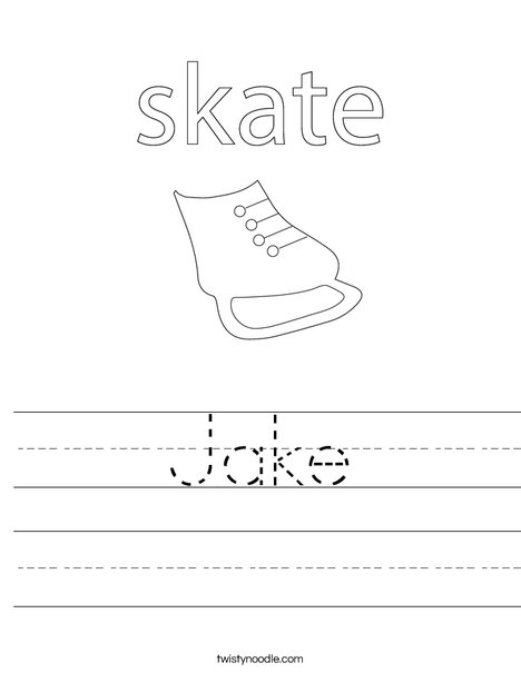 Ice Skate Worksheet